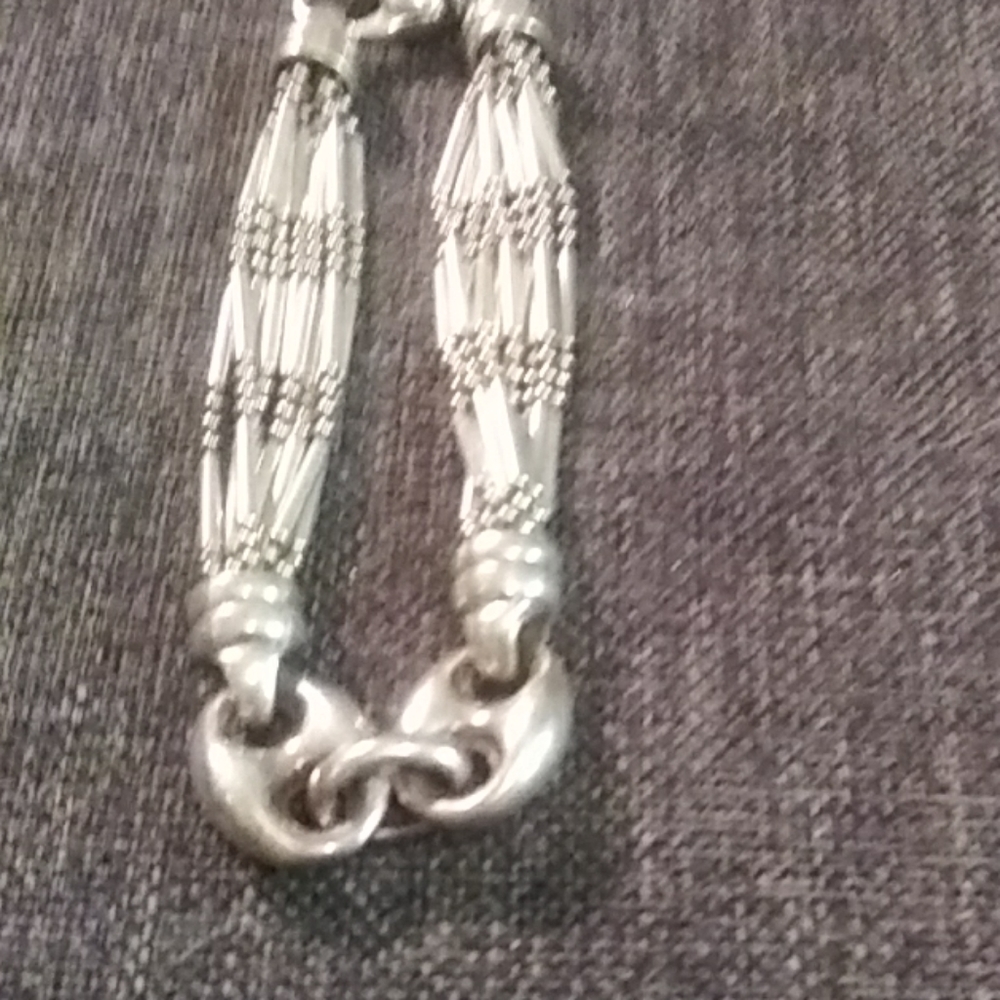 VINTAGE Silver Beaded Bracelet